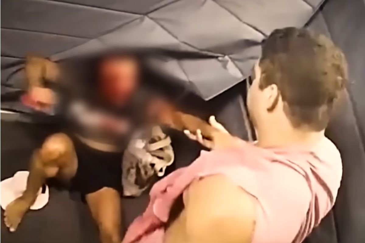 Juliana Soares teve edemas na cabeça e fraturou o queixo e o maxilar após ser espancada com 60 socos por agressor – Foto: Reprodução/Domingo Espetacular/ND