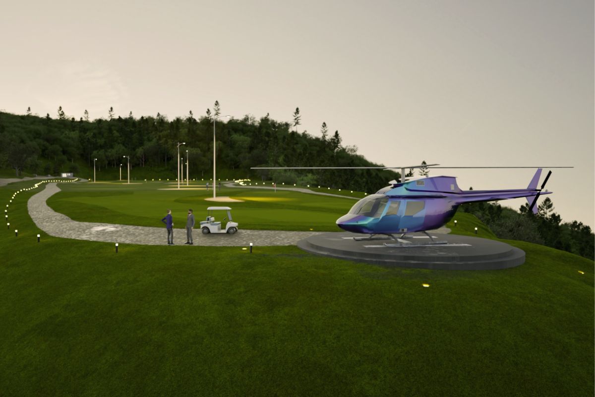 O resort possui um campo de golfe iluminado. - Divulgação/Canaã Golf Resort/ND
