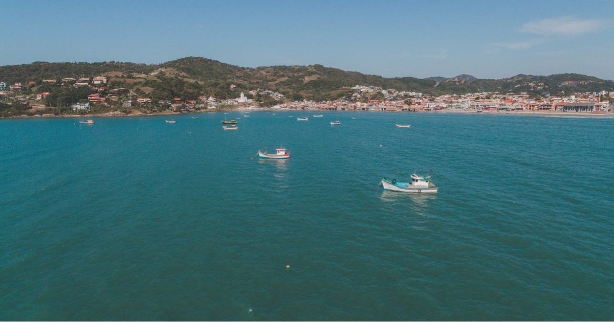 Foto aérea de Garopaba, que abriu um processo seletivo 