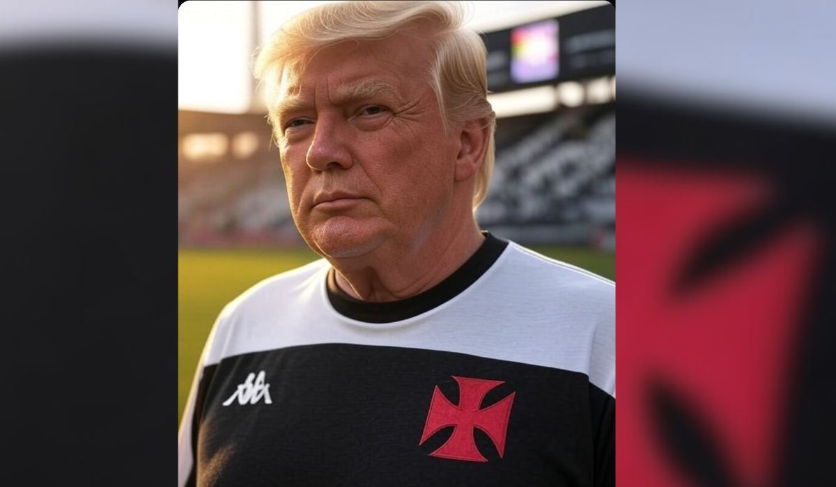 Imagem de Donald Trump com a cruz de malta no peito foi gerada por IA por internautas na rede social X- Foto: Reprodução/ND