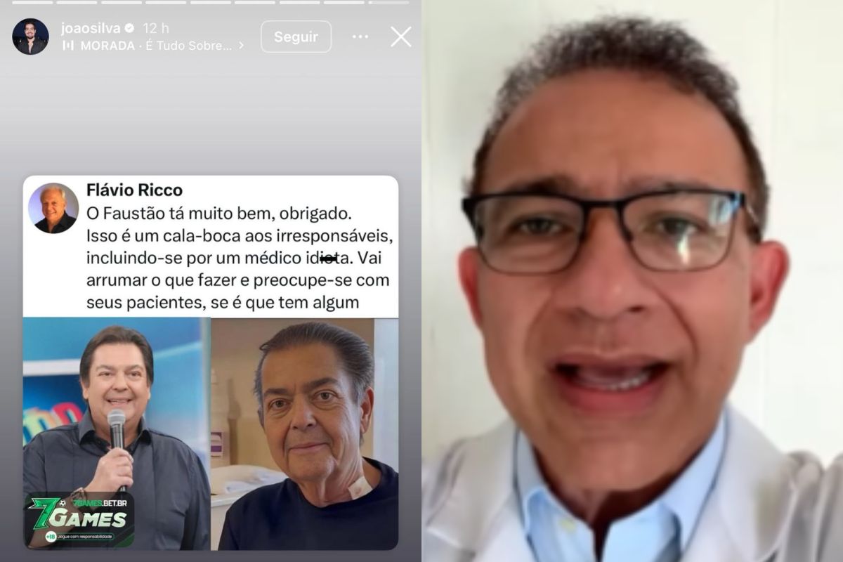 João Silva reposta mensagem chamado Elisário Júnior de &#8220;médico idiota&#8221; &#8211; Foto: Reprodução/Instagram/ND