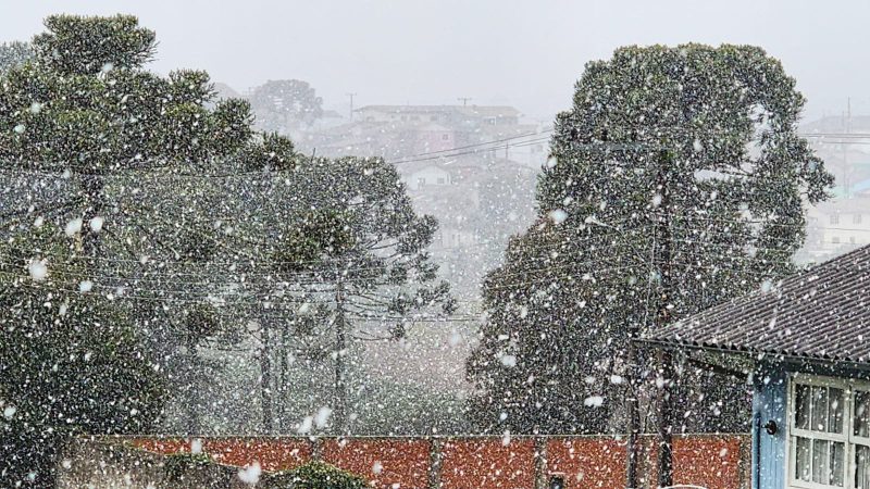 Neve em São Joaquim (SC) em 2025 - Wagner Urbano/ND