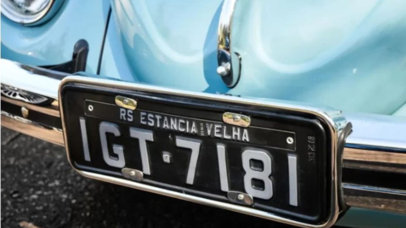 Novo formato da placa de carro pode conter a bandeira do estadoFoto: Reprodução/Estradas/ND Mais