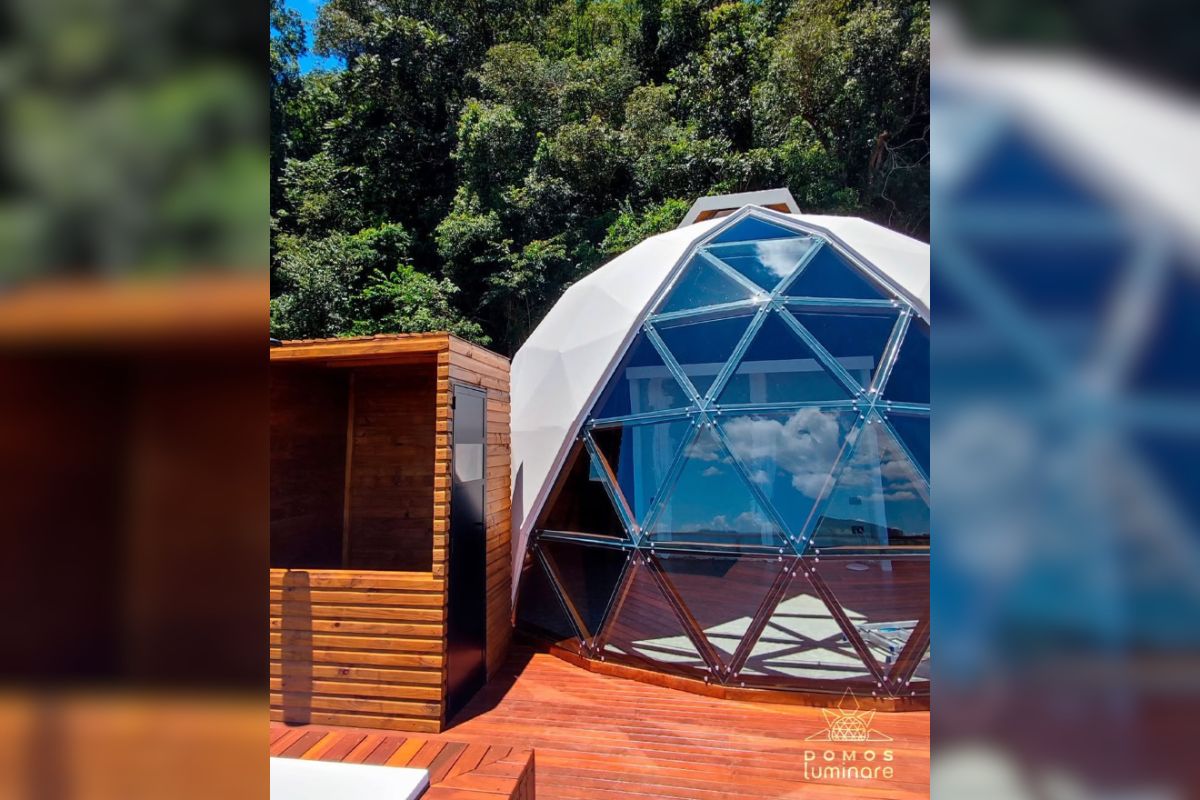 Refúgio de vidro: domo geodésico vira hospedagem de luxo no interior de SC - Divulgação/Domos Luminare/ND