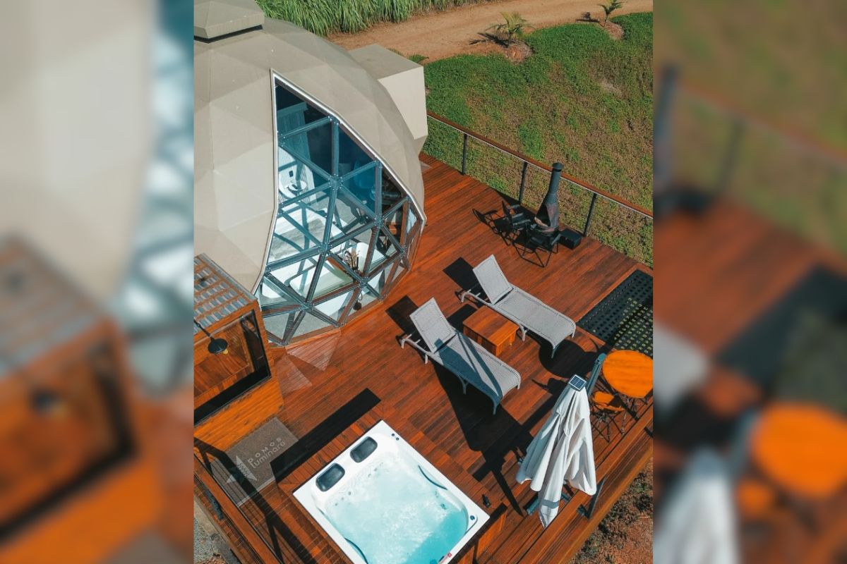 Refúgio de vidro: domo geodésico vira hospedagem de luxo no interior de SC - Divulgação/Domos Luminare/ND