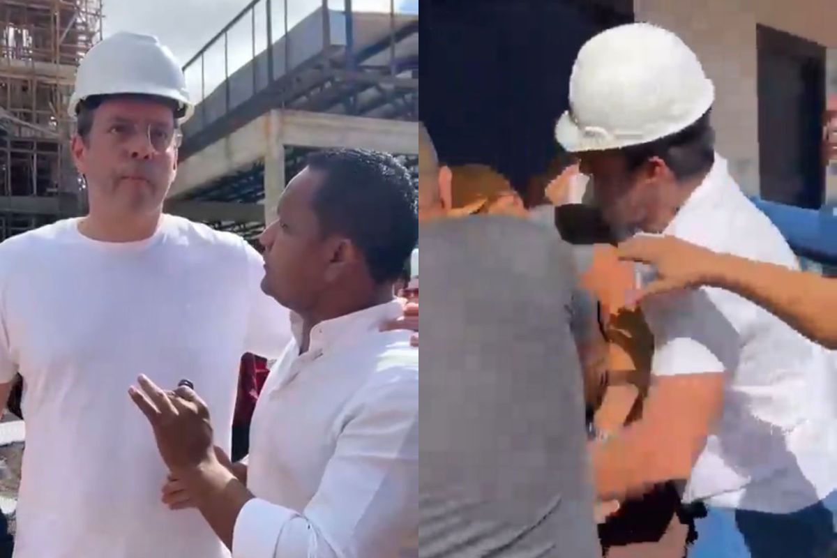 Prefeito de Macapá parte para cima de jornalista após ser questiona sobre atraso em obra