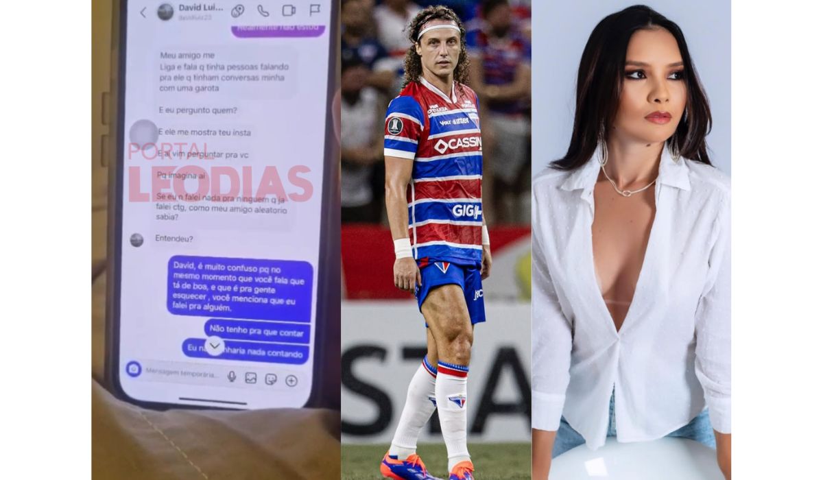 Conversa de David Luiz e Karol Cavalcante - Reprodução/Léo Dias