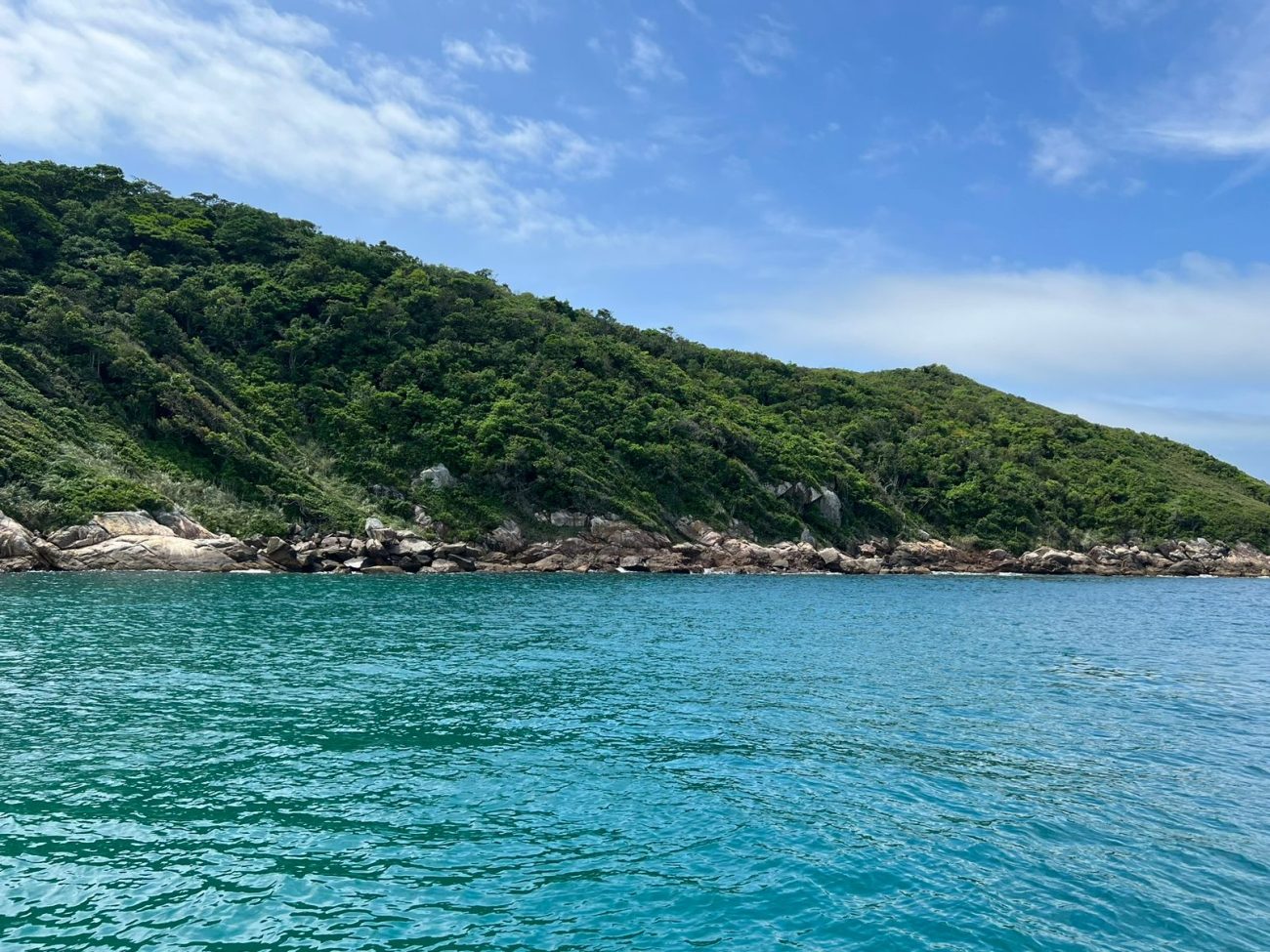 Ilha faz parte de uma reserva biológica. - Louise Stefany/Sectur Bombinhas/ND