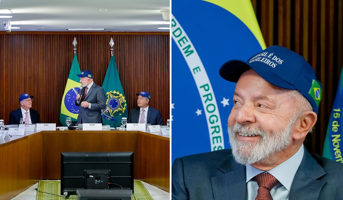 Reunião com os ministros: Lula usa boné 'anti-Trump'