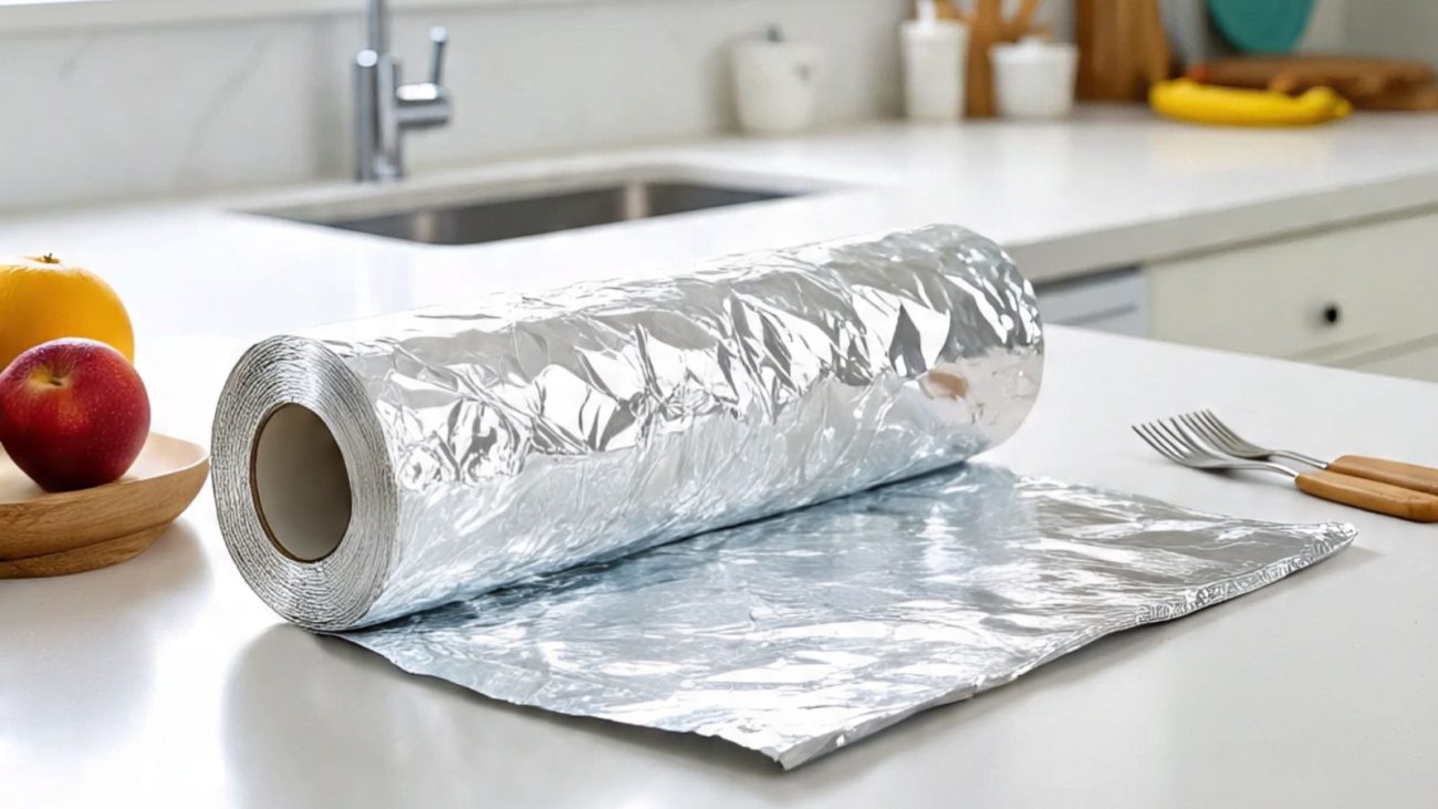 Veja como usar o papel alumínio para limpar o ralo do banheiro.Foto: Meta IA/ND