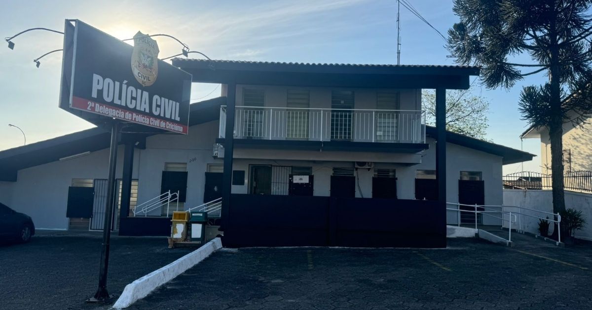 Fachada da 2ª DP de Criciúma
