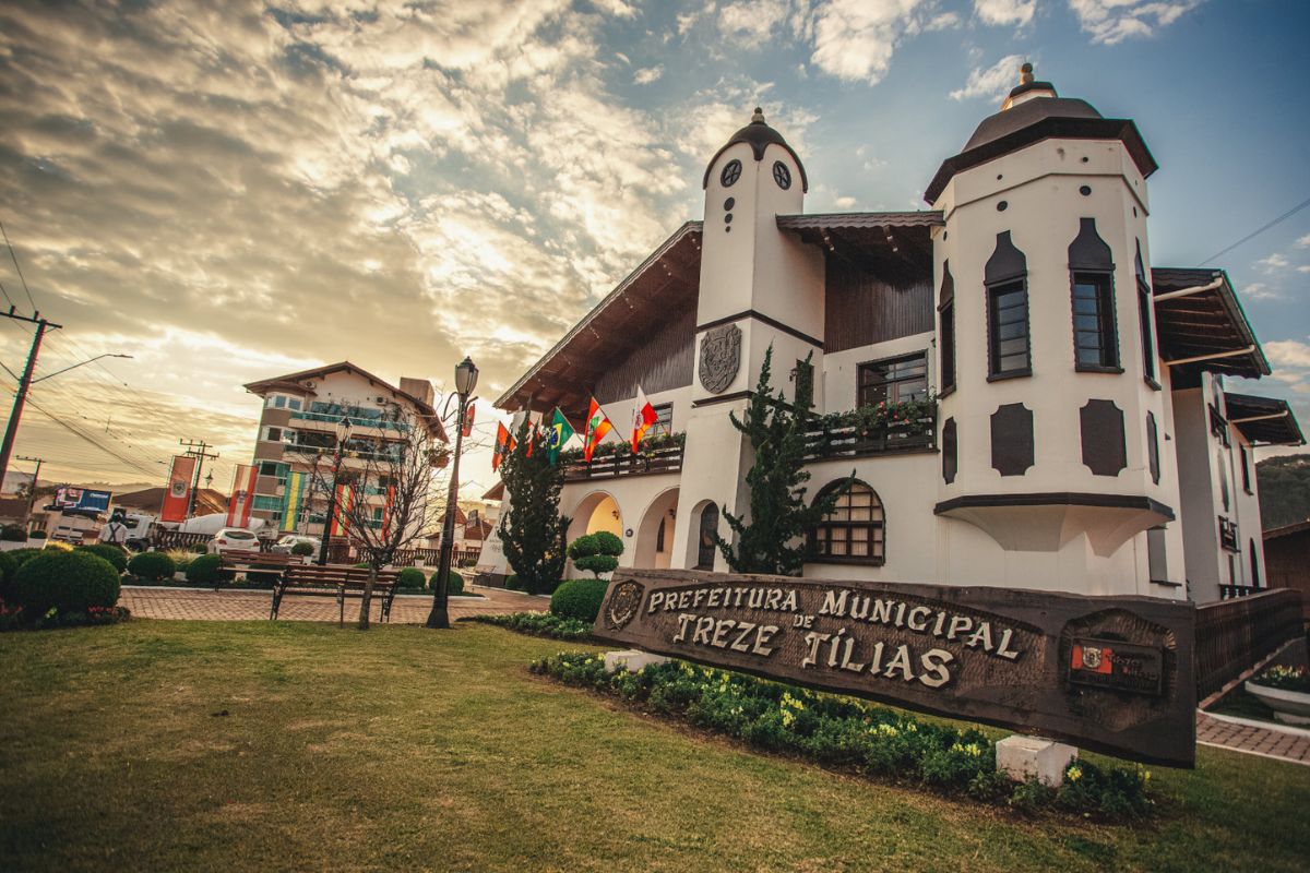 Treze Tílias fica no Meio-Oeste de Santa Catarina e é conhecida como a Áustria Brasileira. - Portal do Turismo de Santa Catarina/ND