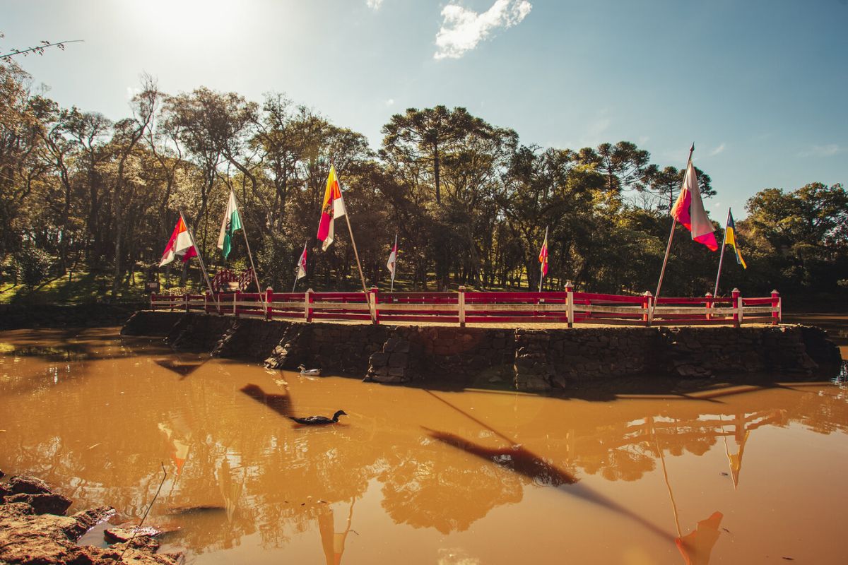 Parque do Imigrante é um espaço que homenageia os primeiros colonizadores austríacos - Treze Tílias/ND