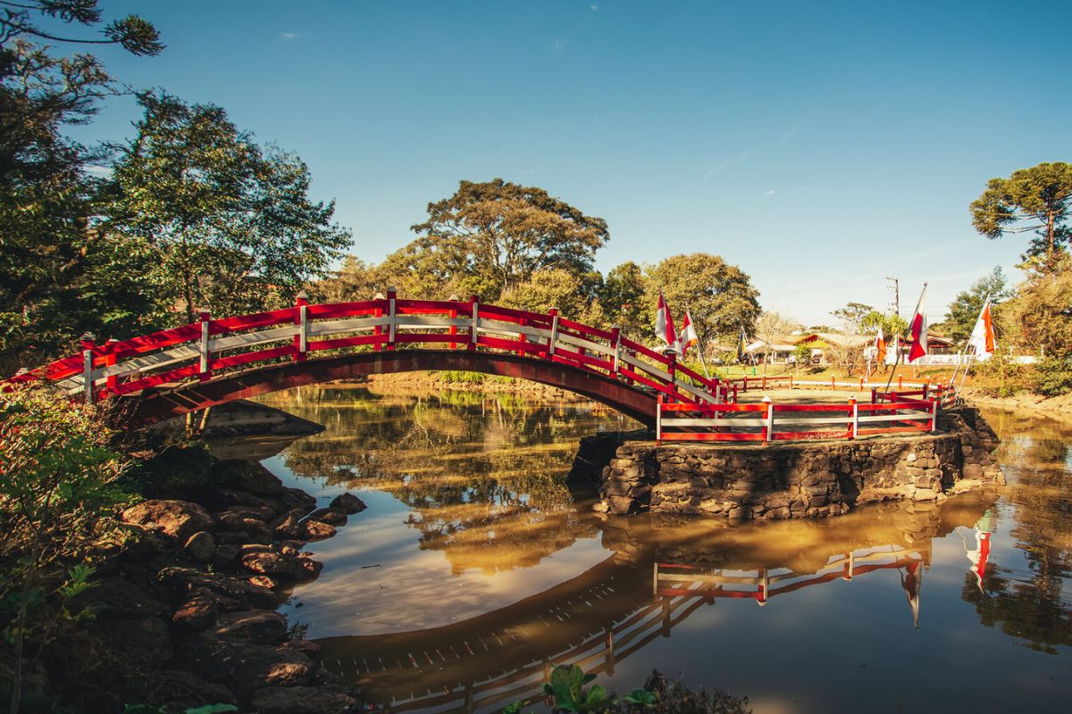 Parque do Imigrante é um espaço que homenageia os primeiros colonizadores austríacos - Treze Tílias/ND