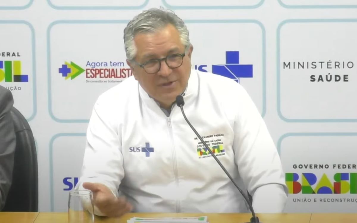 Ministro da saúde debocha de cancelamento de visto-radardasaude 2 Ministro da Sáude Alexandre Padilha durante evento sobre o cartão do SUS – Foto: Ministério da Saúde