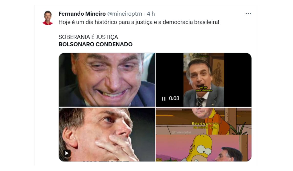 #BolsonaroCondenado – Foto: X/Reprodução/ND