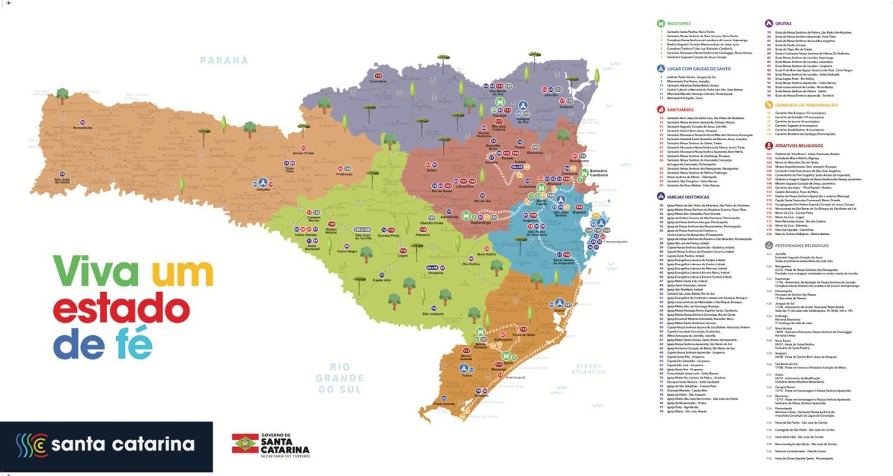 rots do turismo religioso em SC