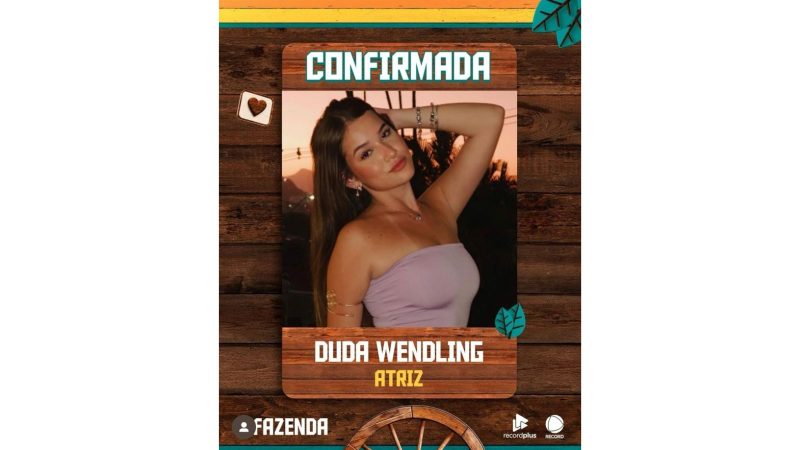 Duda Wendling - Reprodução/RECORD