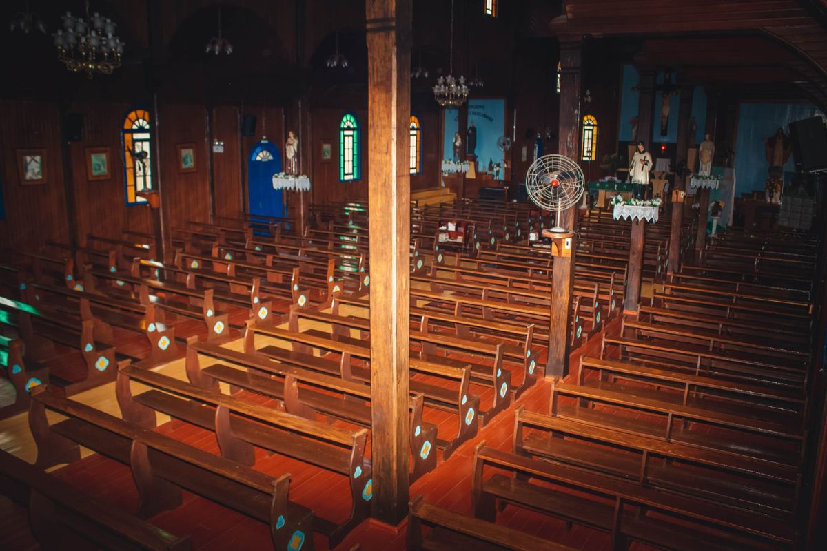 A igreja é o principal ponto turístico de São João do Oeste, visitada por milhares de turistas. - Prefeitura de São João do Oeste/ND