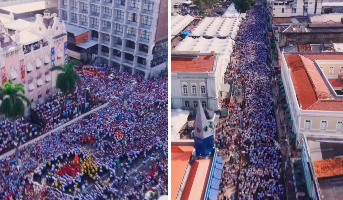 O Círio de Nazaré é uma das maiores manifestações religiosas do Brasil e reúne milhões de fiéis no ParáFoto: @helderbarbalho/Instagram/ND