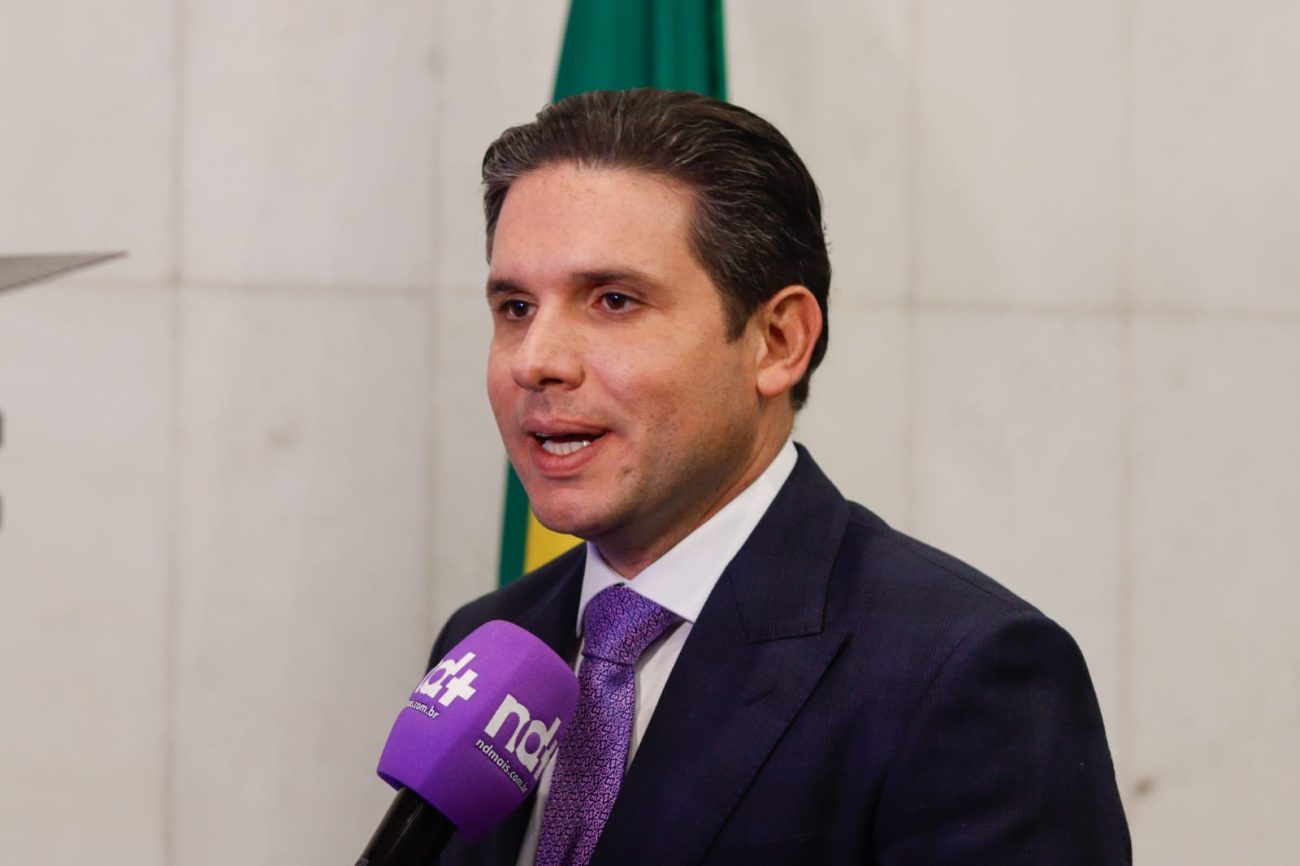 Hugo Motta prometeu apresentar texto da PEC da Segurança em dezembroFoto: Rodrigo Abdalla/ND Mais