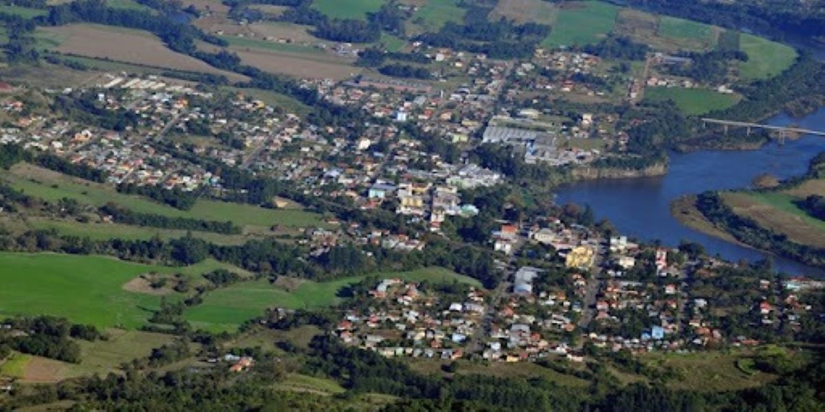 Imagem aérea da cidade de Roca Sales - Reprodução/Câmara de Vereadores de Roca Sales