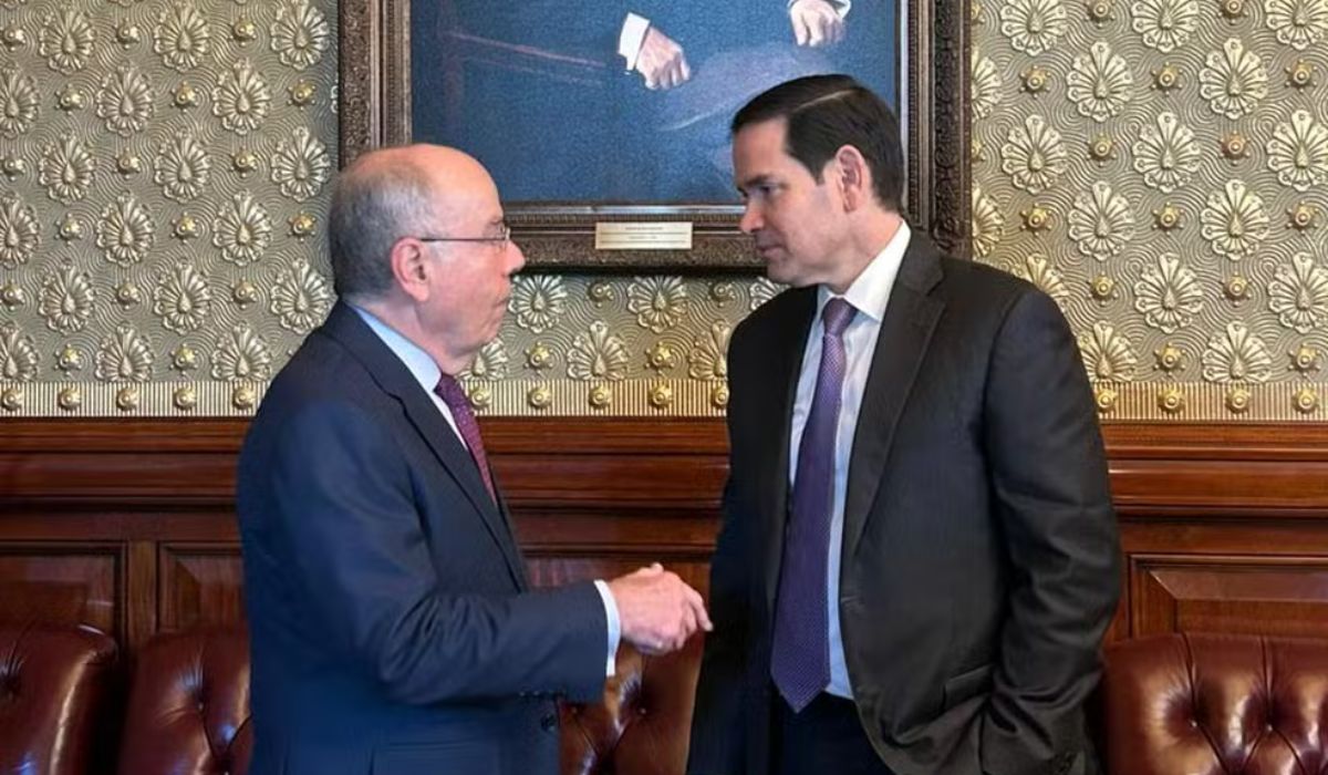 Marco Rubio e Mauro Vieira durante encontro nos EUA Foto: Divulgação/Itamaraty/ND Mais