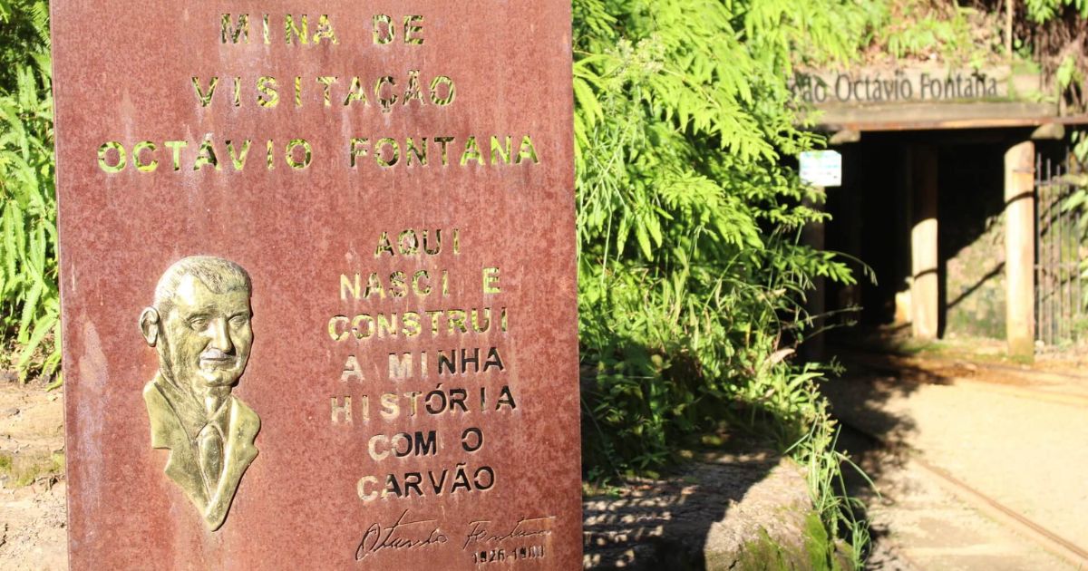 Entrada da mina desativada em Criciúma