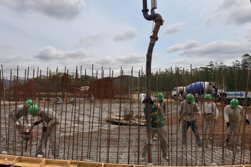 As etapas iniciais da obra, de terraplanagem e estaqueamento do terreno, já foram finalizadas - Divulgação/Prefeitura de Jaraguá do Sul/ND Mais