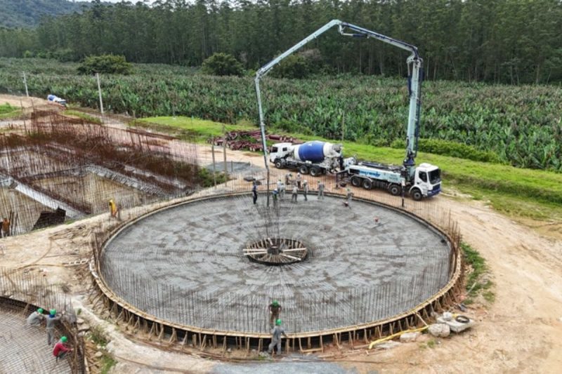 As etapas iniciais da obra, de terraplanagem e estaqueamento do terreno, já foram finalizadas - Divulgação/Prefeitura de Jaraguá do Sul/ND Mais