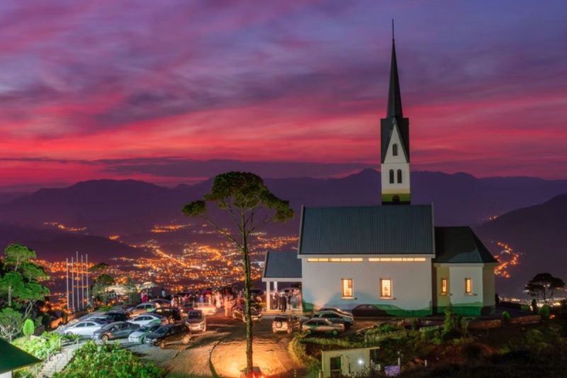 Chiesetta Alpina é um dos cartões-postais mais famosos de Jaraguá do Sul, no Norte de Santa Catarina - Padrão Divulgação/WeArt/ND MaisND - 2025-10-23T184940.223