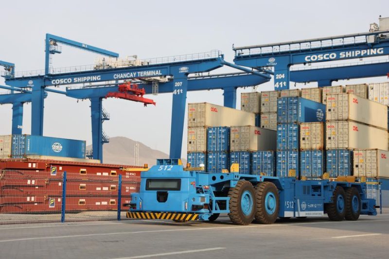 Porto de Chancay, no Peru, destino final da ferrovia bioceânica - Li Mengxin/Xinhua/ND