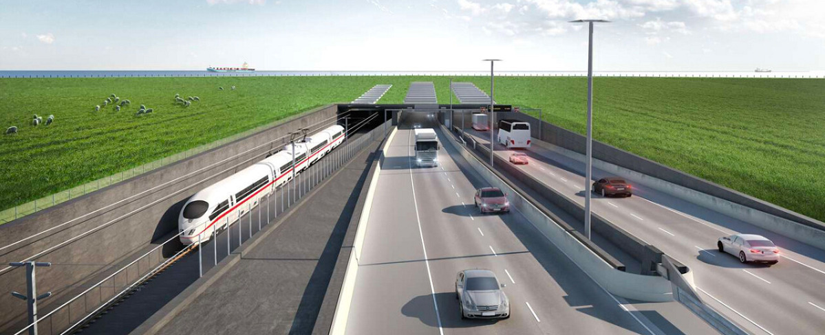Imagem mostra as pistas do túnel submerso Santos-GuarujáFoto: Secretaria de Parcerias e Investimentos/Governo de SP/Reprodução/ND