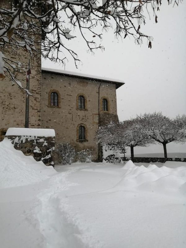Detalhes escondidos sob a neve pesada: uma pequena capela alpina em Fornace. - Reprodução/Comune di Fornace/ND Mais