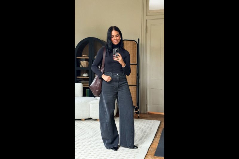 A calça barrel transforma o jeans em uma peça escultural, cheia de personalidade - Pinterest/ND Mais