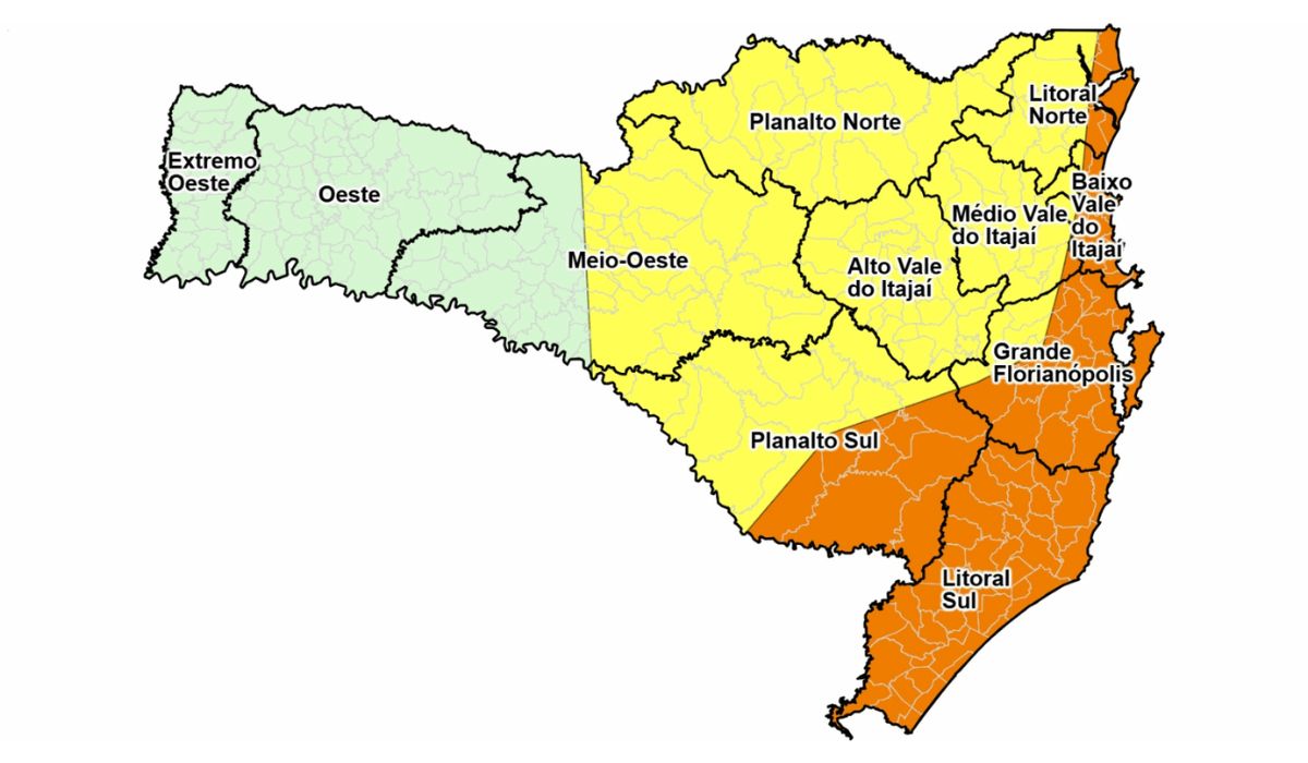 Após tempestades, ciclone deve trazer vendavais para o LitoralFoto: Defesa Civil/Divulgação/ND