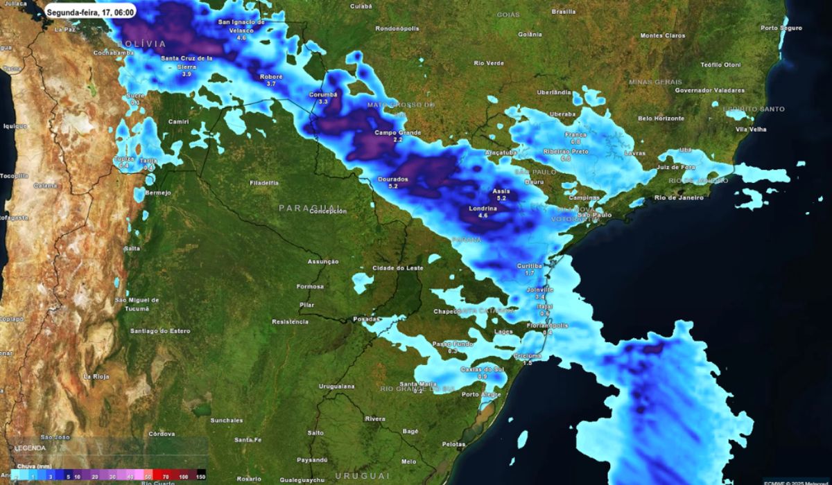 Ciclone traz chuvas de até 200 mm