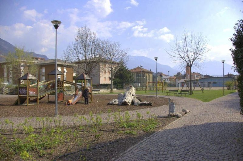 Giardino di Canova com 8.300 m². Inclui área de recreação infantil e equipamentos esportivos. - Município de Trento/Reprodução/ND Mais