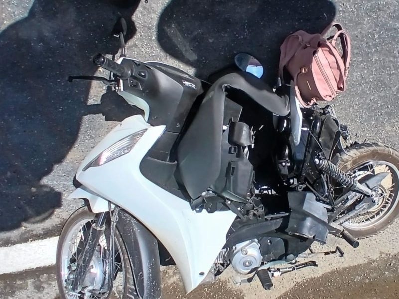 Motociclista morreu após ser atingido por caminhão-pipa em acidente na BR-470, em Apiúna - Divulgação/Bombeiros Voluntários/ND Mais