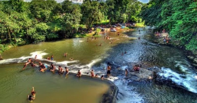 Praia de água doce escondida no centro vira refúgio de verão em SC - Divulgação/Portal de turismo de Schroeder/ND Mais