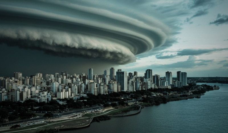 Primeiro dos três ciclones extratropicais já tem data marcada para atingir o Brasil - Whisk IA/Divulgação/ND
