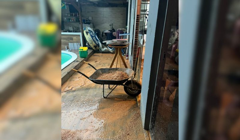 Homem não estava em casa quando o temporal começou - Kauê Alberguini/ND Mais