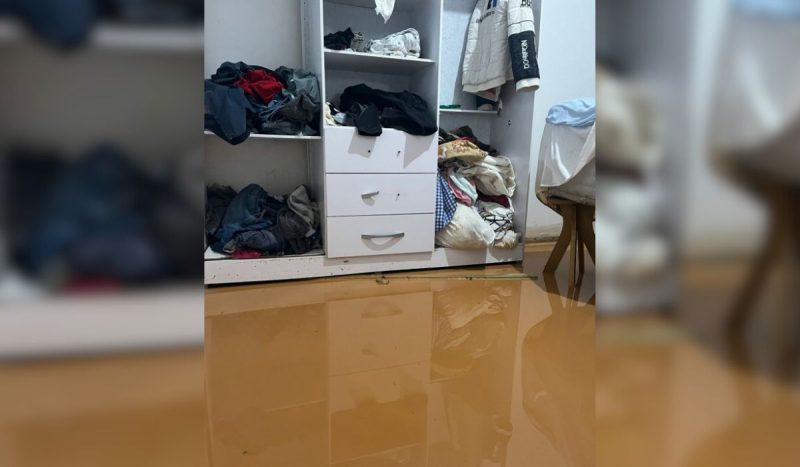 Água invadiu quarto da casa de Ederson - Kauê Alberguini/ND Mais