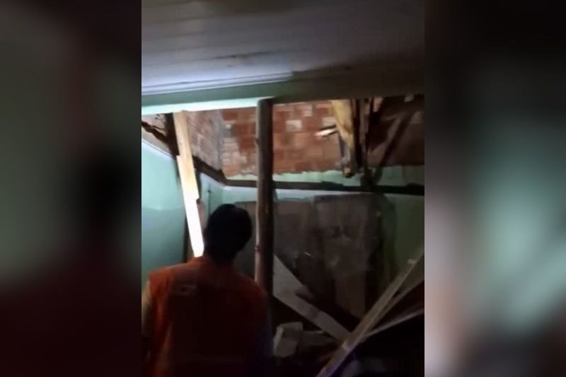 Um temporal deixou estragos em Laguna; Defesa Civil estuda possível microexplosão. - Prefeitura de Laguna/ND Mais