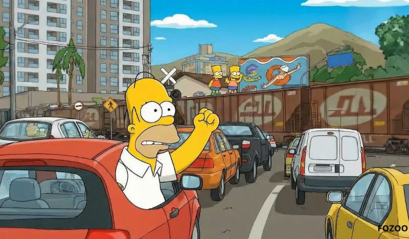 Os Simpsons ganham versão jaraguaense em animação que transforma pontos conhecidos da cidade em Springfield - Reprodução/Agência Fozoo/ND Mais