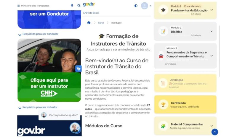 Curso de formação de instrutores de trânsito pelo CNH do Brasil - Reprodução/Quatro Rodas/CNH do Brasil