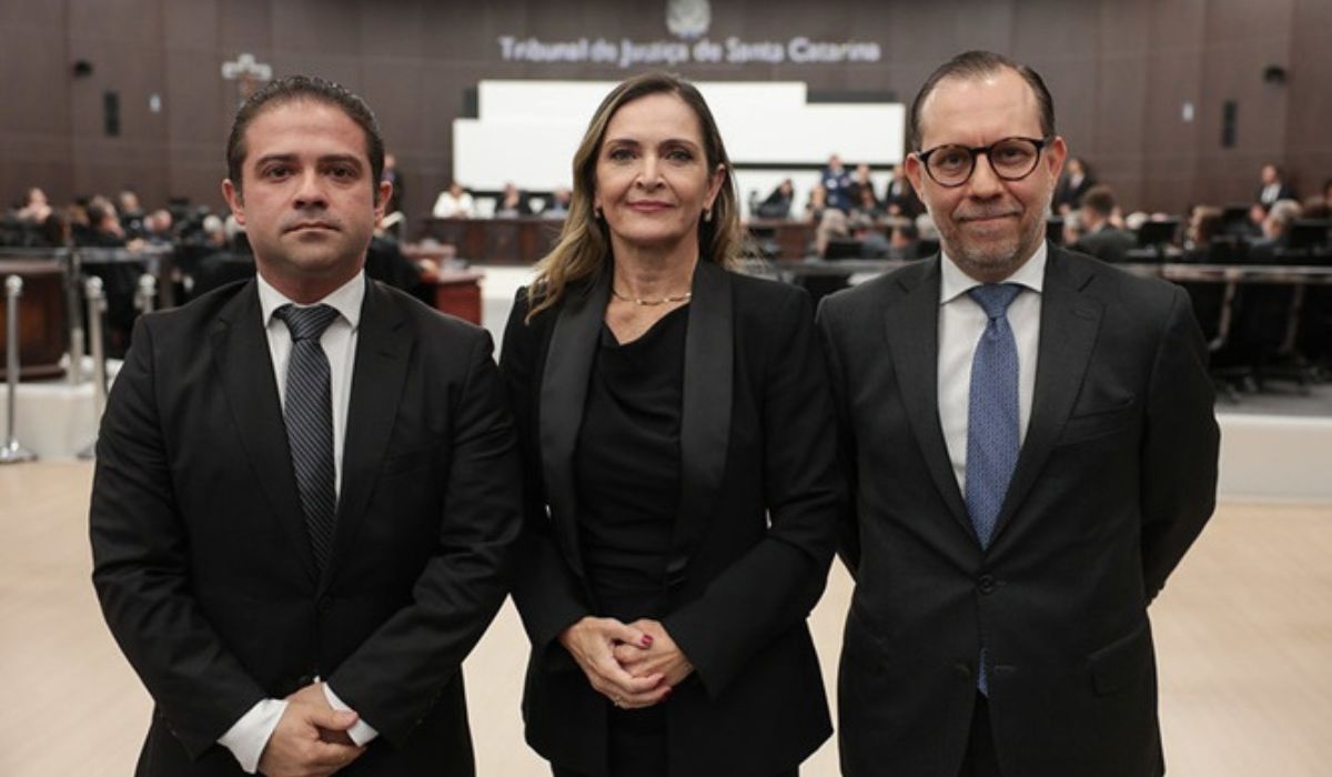 Willian Medeiros de Quadros, Marcio Luiz Fogaça Vicari e Giane Brusque BelloFoto: Reprodução/TJSC/ND Mais