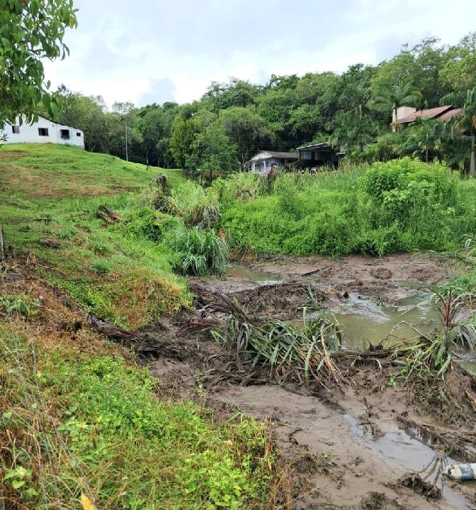 Ocorrência em Jaraguá do Sul após chuvas nessa segunda-feira (29) - Divulgação/Prefeitura de Jaraguá do Sul/ND Mais