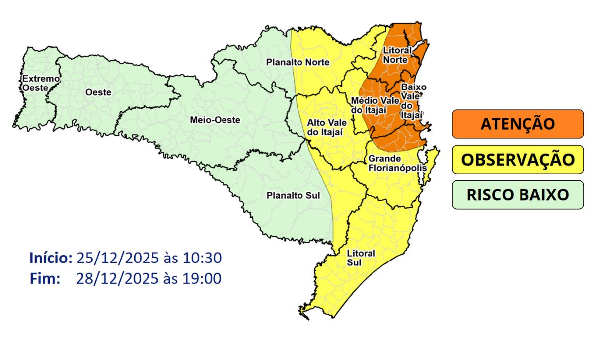 Veja regiões mais afetadas pela onda de calorFoto: Defesa Civil/Divulgação/ND Mais
