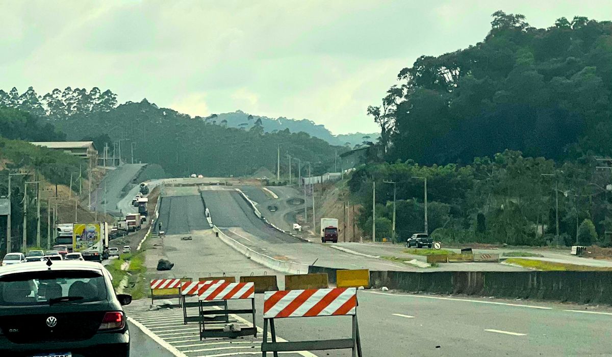 Duplicação da BR-470 em Indaial.Foto: Especial/ND Mais